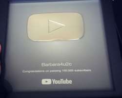 She is honoured with a silver button by YouTube when she managed to earn 1 lakh subscriber on her channel.